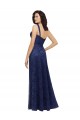 Long Sleeveless Lace Dark Navy A-Line Bridesmaid Dress Colchester