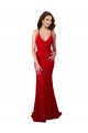 Long Sleeveless Lace Red Mermaid Formal Dress / Bridesmaid Dress Colchester