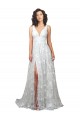 Chapel Train Sleeveless Lace Off White A-Line Wedding Dress Colchester