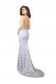 Sweep Train Sleeveless Lace White Sheath Wedding Dress Colchester