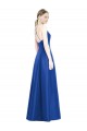 Long Sleeveless Satin Royal Blue A-Line Bridesmaid Dress Colchester