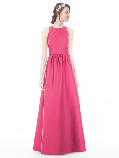 Long Sleeveless Satin Ruby A-Line Bridesmaid Dress Colchester