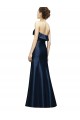 Long Sleeveless Satin Dark Navy Mermaid Bridesmaid Dress Colchester