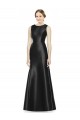 Long Sleeveless Satin Black Mermaid Bridesmaid Dress Colchester