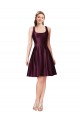 Knee Length Sleeveless Satin A-Line Prom Dress / Bridesmaid Dress Colchester