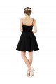 Knee Length Sleeveless Satin Dark Navy Halter Neck A-Line Bridesmaid Gown Colchester