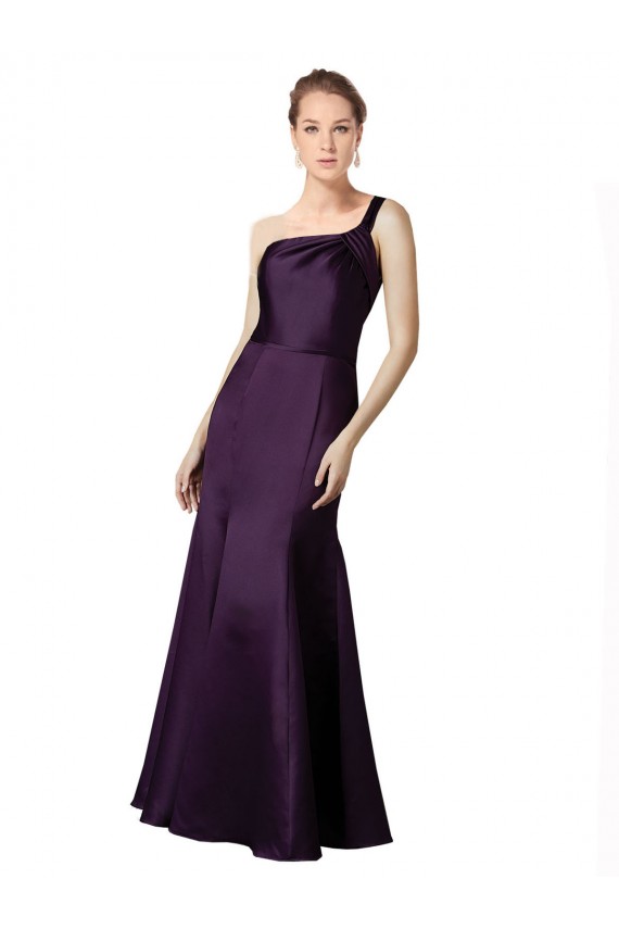 Long Sleeveless Satin Grape Mermaid Prom Dress / Bridesmaid Dress Colchester