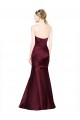 Long Sleeveless Satin Burgundy Mermaid Formal Evening Gown / Prom Dress / Bridesmaid Dress Colchester