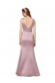 Long Sleeveless Satin Burgundy Sheath Formal Evening Gown / Prom Dress / Bridesmaid Dress Colchester