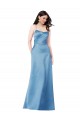 Long Sleeveless Satin Sky Blue Sheath Formal Evening Gown / Prom Dress / Bridesmaid Dress Colchester