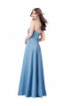 Long Sleeveless Satin Sky Blue Sheath Formal Evening Gown / Prom Dress / Bridesmaid Dress Colchester