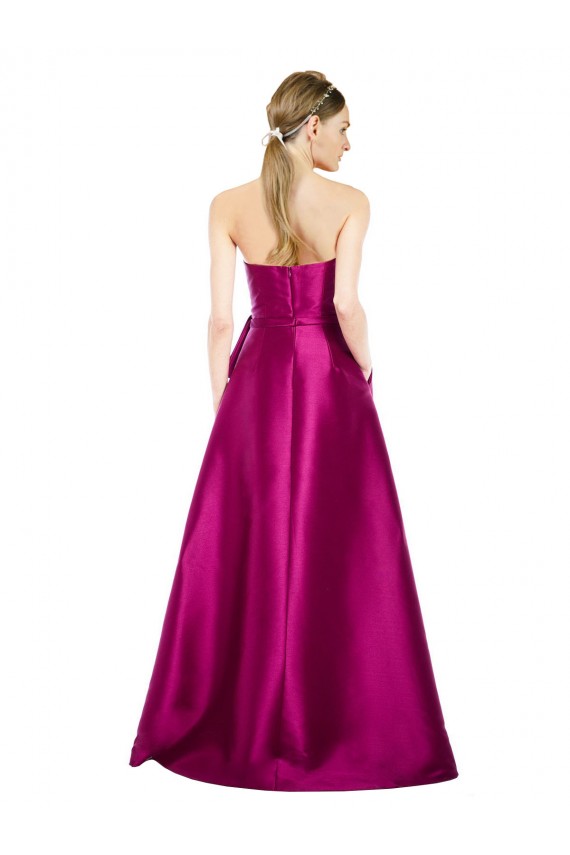 Long Sleeveless Satin Merlot A-Line Prom Dress / Bridesmaid Dress Colchester