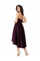 Short Sleeveless Satin Grape A-Line High Low Prom Dress / Bridesmaid Dress Colchester