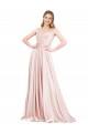Long Sleeveless Satin Pink A-Line Formal Evening Gown / Prom Dress / Bridesmaid Dress Colchester