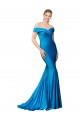 Long Sleeveless Satin Peacock Blue Mermaid Formal Evening Gown / Prom Dress / Bridesmaid Dress Colchester