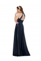 Long Sleeveless Satin Dark Navy A-Line Formal Evening Gown / Prom Dress / Bridesmaid Dress Colchester