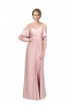 Long Cold Shoulder Silk like Satin Sheath Formal Evening Gown / Prom Dress / Bridesmaid Dress Colchester