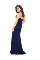 Long Sleeveless Silk like Satin Sapphire A-Line Formal Evening Gown / Prom Dress / Bridesmaid Dress Colchester