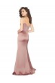 Long Sleeveless Silk like Satin Dusty Pink Sheath Black Tie Evening Gown / Prom Dress / Bridesmaid Dress Colchester