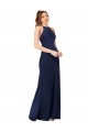 Long Sleeveless Silk like Satin Sapphire Sheath Formal Evening Gown / Prom Dress / Bridesmaid Dress Colchester