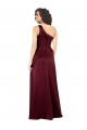 Long Sleeveless Silk like Satin Burgundy A-Line Formal Evening Gown / Prom Dress / Bridesmaid Dress Colchester