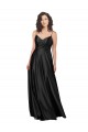 Long Sleeveless Silk like Satin Black A-Line Formal Dress / Bridesmaid Dress Colchester