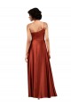 Long Sleeveless Silk like Satin Burnt Orange A-Line Black Tie Evening Gown / Prom Dress / Bridesmaid Dress Colchester