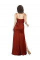 Long Sleeveless Silk like Satin Red Spaghetti Straps A-Line Formal Evening Gown / Prom Dress / Bridesmaid Dress Colchester