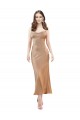 Midi Length Sleeveless Silk like Satin Rose Gold Sheath Formal Evening Gown / Prom Dress / Bridesmaid Dress Colchester