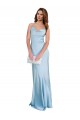 Long Sleeveless Silk like Satin Light Sky Blue Sheath Formal Evening Gown / Prom Dress / Bridesmaid Dress Colchester