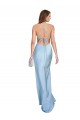 Long Sleeveless Silk like Satin Light Sky Blue Sheath Formal Evening Gown / Prom Dress / Bridesmaid Dress Colchester