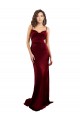 Long Sleeveless Silk like Satin Burgundy Sheath Formal Evening Gown / Prom Dress / Bridesmaid Dress Colchester