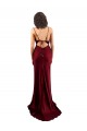Long Sleeveless Silk like Satin Burgundy Sheath Formal Evening Gown / Prom Dress / Bridesmaid Dress Colchester