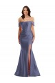 Long Sleeveless Silk like Satin French Blue Mermaid Black Tie Plus Size Evening Gown / Prom Dress / Bridesmaid Dress Colchester