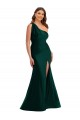 Long Sleeveless Silk like Satin Ever Green Mermaid Formal Plus Size Evening Gown / Prom Dress / Bridesmaid Dress Colchester