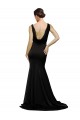 Sweep Train Sleeveless Silk like Satin Black A-Line Formal Evening Gown / Prom Dress / Bridesmaid Dress Colchester