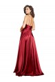 Long Sleeveless Silk like Satin Burgundy A-Line Black Tie Evening Dress / Prom Dress / Bridesmaid Dress Colchester