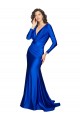 Long Long Sleeves Silk like Satin Royal Blue Mermaid Formal Evening Gown / Prom Dress / Bridesmaid Dress Colchester
