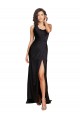 Long Sleeveless Silk like Satin Black A-Line Evening Dress / Bridesmaid Dress Colchester