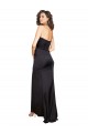 Long Sleeveless Silk like Satin Black A-Line Evening Dress / Bridesmaid Dress Colchester