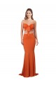 Long Sleeveless Spandex Orange Mermaid Formal Evening Gown / Prom Dress / Bridesmaid Dress Colchester
