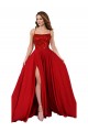 Long Sleeveless Spandex & Lace Red A-Line Semi Formal Evening Dress / Prom Dress / Bridesmaid Dress Colchester