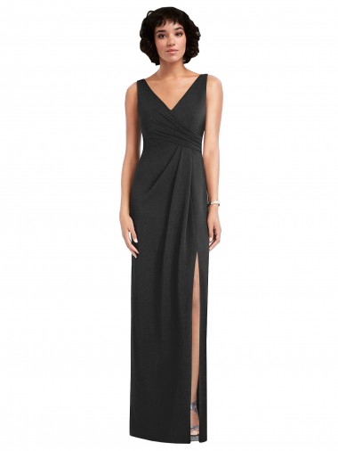 Long Sleeveless Spandex Black Sheath Formal Evening Gown / Prom Dress / Bridesmaid Dress Colchester