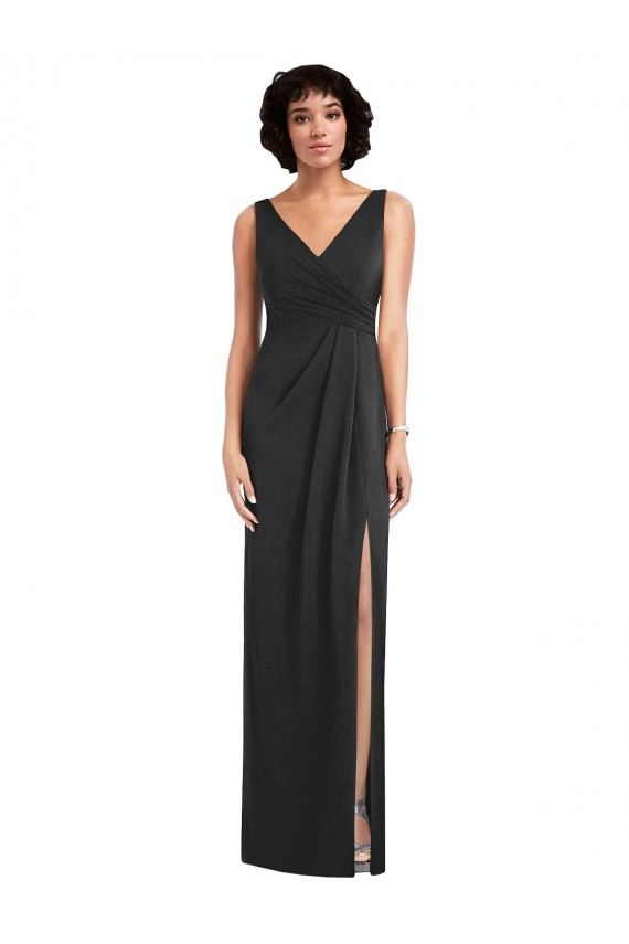 Long Sleeveless Spandex Black Sheath Formal Evening Gown / Prom Dress / Bridesmaid Dress Colchester