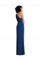 Long Sleeveless Spandex Royal Blue Sheath Semi Formal Evening Dress / Prom Dress / Bridesmaid Dress Colchester