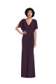 Long Split Sleeves Spandex Grape Sheath Formal Evening Gown / Prom Dress / Bridesmaid Dress Colchester