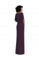 Long Split Sleeves Spandex Grape Sheath Formal Evening Gown / Prom Dress / Bridesmaid Dress Colchester