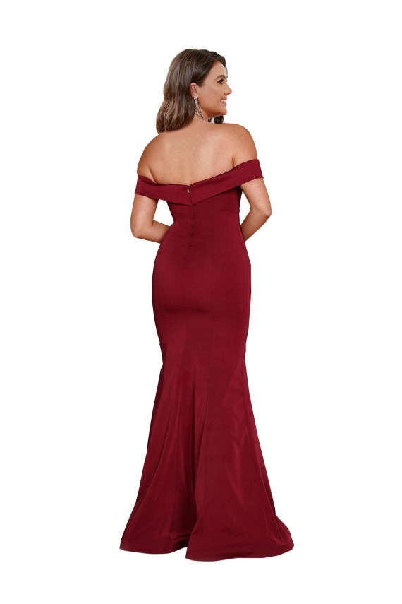 Long Sleeveless Spandex Burgundy Mermaid Formal Plus Size Evening Gown / Prom Dress / Bridesmaid Dress Colchester