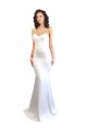 Long Sleeveless Stretch Crepe White Mermaid Formal Evening Gown / Prom Dress / Bridesmaid Dress Colchester