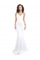 Long Sleeveless Stretch Crepe White Mermaid Black Tie Evening Gown / Prom Dress / Bridesmaid Dress Colchester